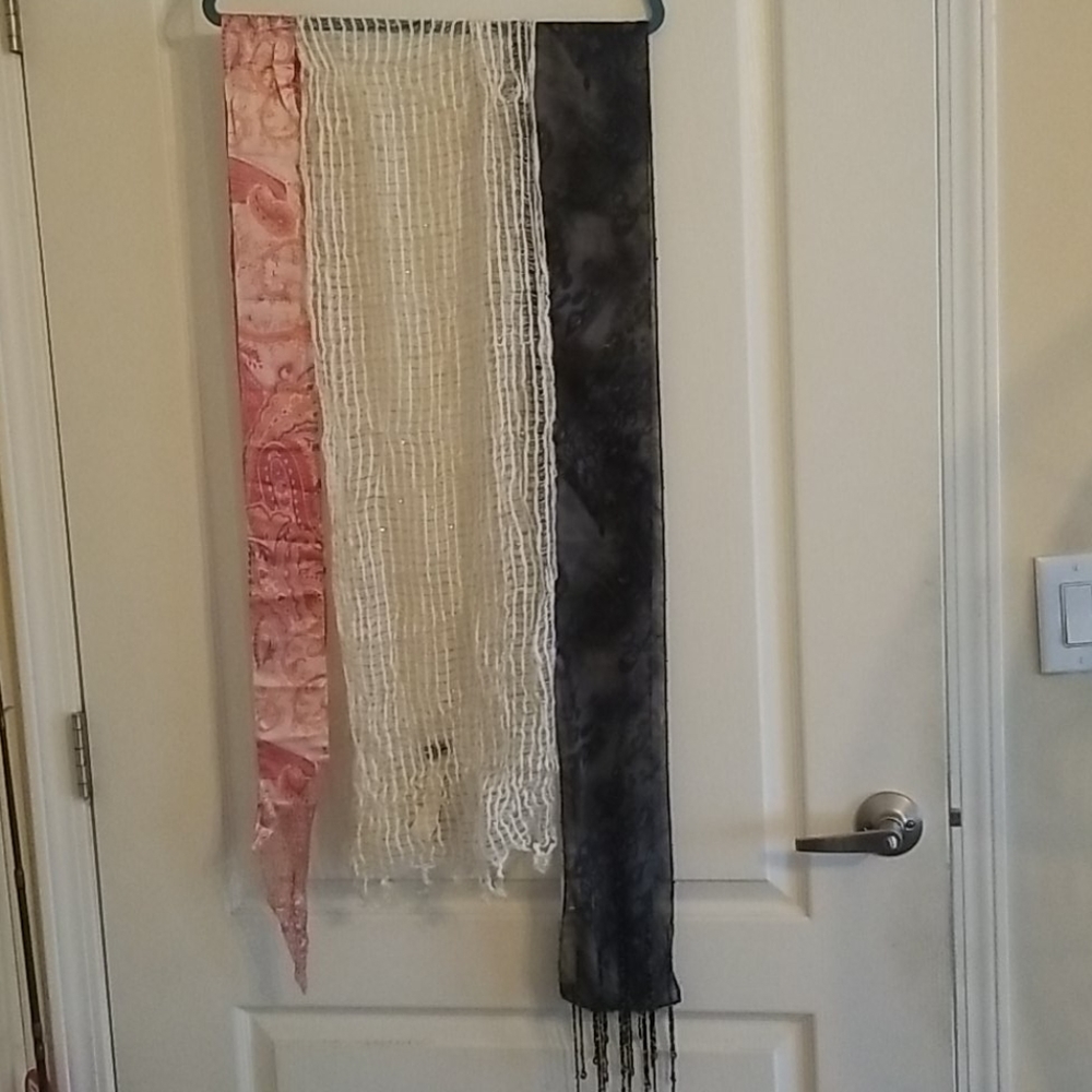NWT 3 Scarves/Belts/long headbands